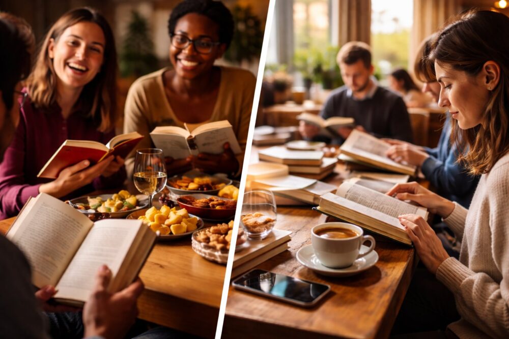 silent book club vs traditional book club reading group comparison