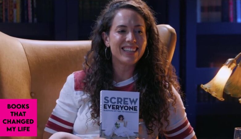 comedian Caitlin Peluffo reflecting on honesty vulnerability and stand-up comedy through Ophira Eisenberg's memoir